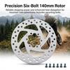 Six-Bolt Disc Brake Rotor for Mountain Bikes Oil Brake System Heat Dissipation Durable