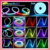 Dc24V Rgbic Neon Led Strip 5M 10M 15M 20M Rgb Ic Neon Rope Light With Bluetooth App And Remote Control For Diy Neon Gaming Tape