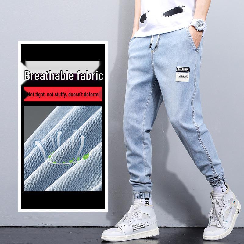 

Мужские модные гаремные брюки в гонконгском стиле: Бунтарские корейские джинсы-джоггеры свободного кроя на весну/осень 3XL