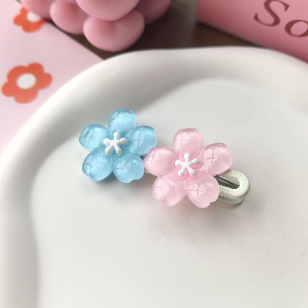 Sweet Cute Cherry Blossom Hair Side Clip Headwear Cute Girls BB Clip Y2K Side Bangs Clip Hair Accessories Fresh Flowers Hairpins