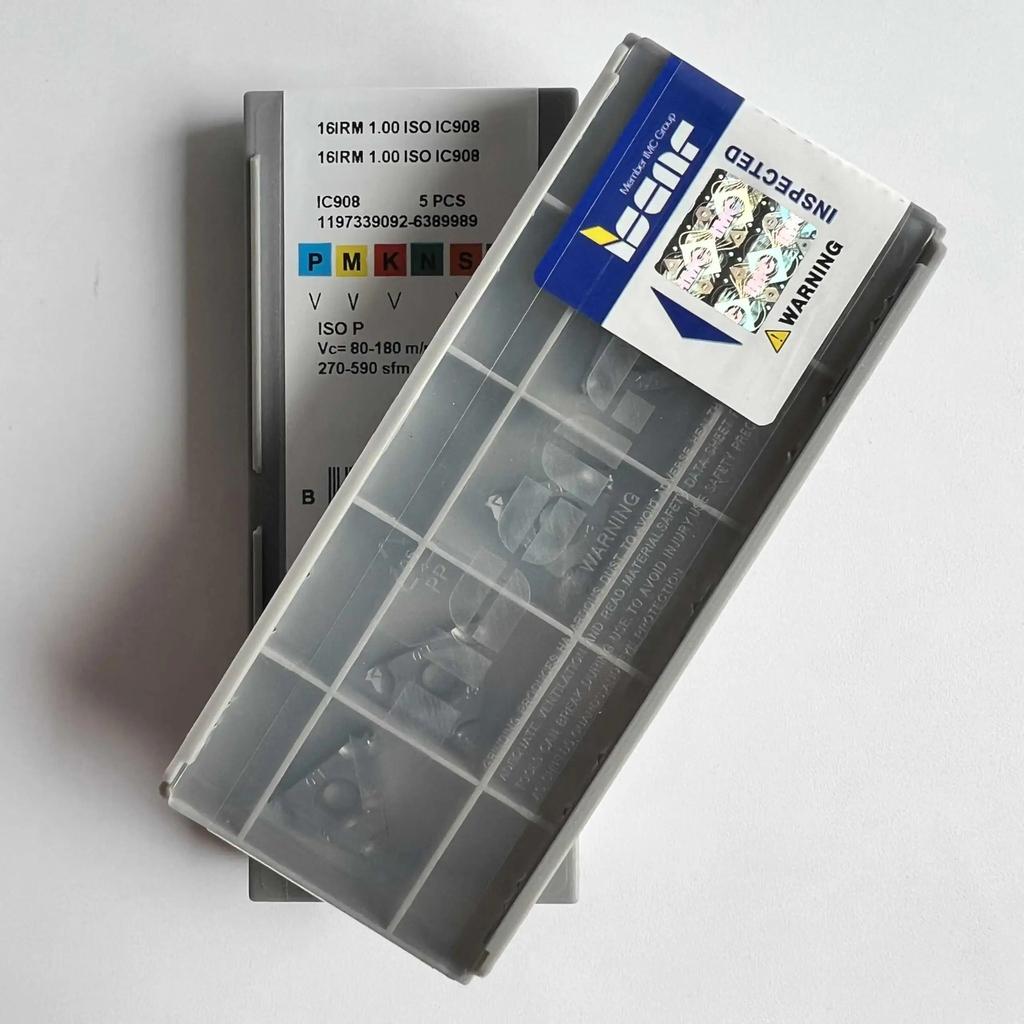 ISCAR / 16IRM1.00ISO IC908 /Industrial indexable carbide inserts 10 Pcs