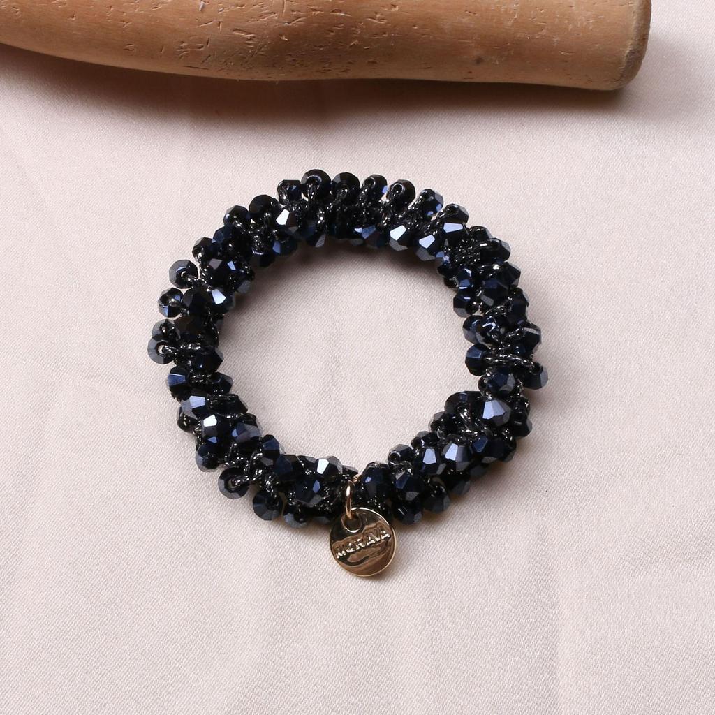 Koreanische einfache Perle elastische Haarbänder Frauen elegante Haar Seil Krawatten Mädchen Kopfbedeckungen Haar-Accessoires