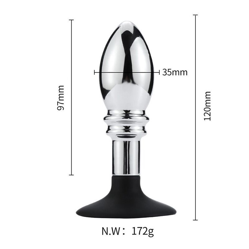 Metal Metal Adult SM Sexy Sucker Address Silicone Metal Butt Plug Go Out Wear Anal Plug