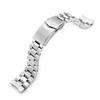 22mm Stainless Steel Hexad Oyster Bracelet with V-Clasp for Seiko King Samurai SBDY065 and Other Models
