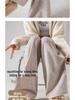 Petite Soft Girl High Waist Oatmeal Pants - XS 150 - Spring/Autumn Loose Wide Leg Straight Pants