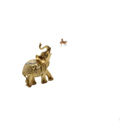 Elephant Horse Statue Resin Art Crafts Animal Sculpture Decorative Figurine Vintage Gift Ornament