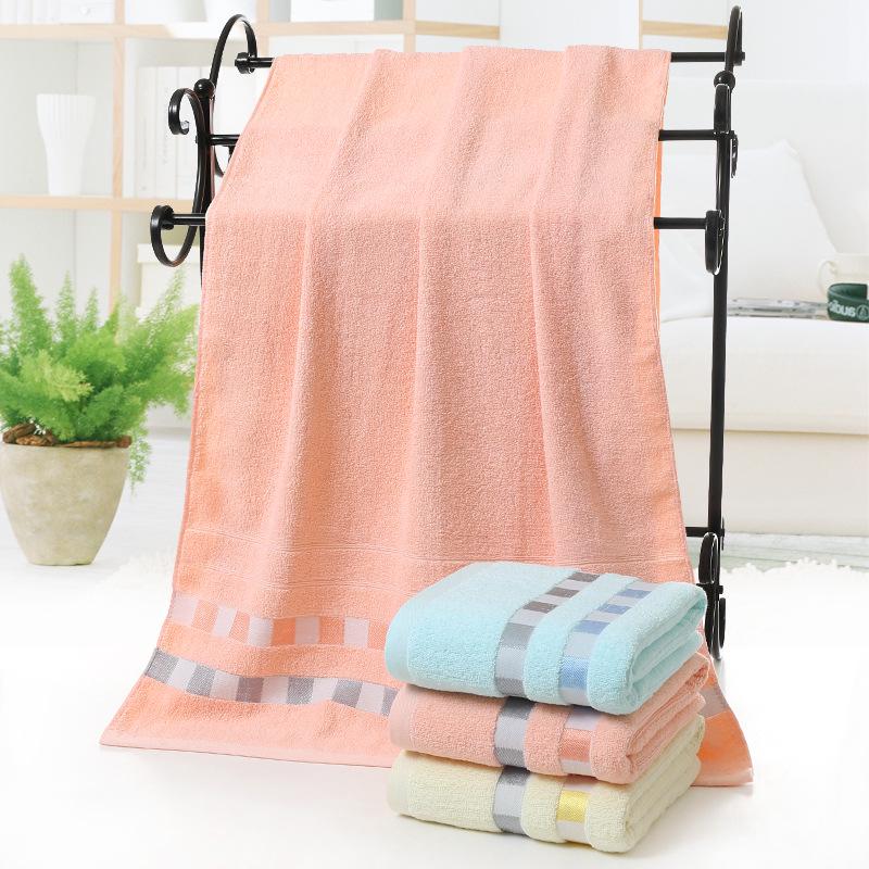 Ribbon Grid Large Cotton Bath Towel for Home
