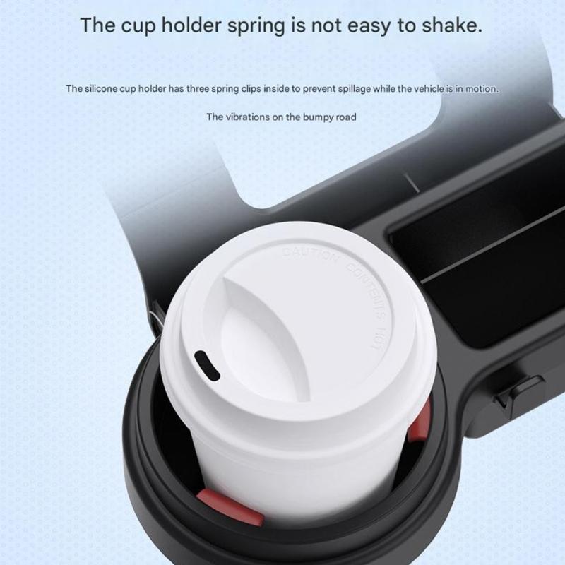 Automotive Phone Holder Organizers with Cup Holder High Load Capacity Car Window Mount Storage Rack Easy Installation