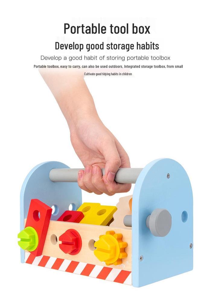 Children's DIY Wooden Tool Set: European-Style Role-Playing Nut and Screw Toy