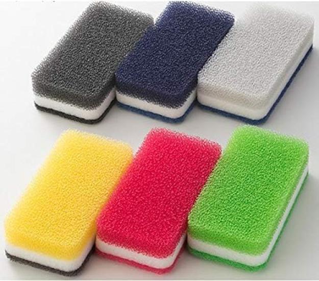 Duskin Sponge Hard Type Antibacterial Kitchen Sponge 24 Pieces Kitchen Sponge Kitchen Oil Stains Long Lasting Color Set S Type x Monotone N x (3 4, 4)