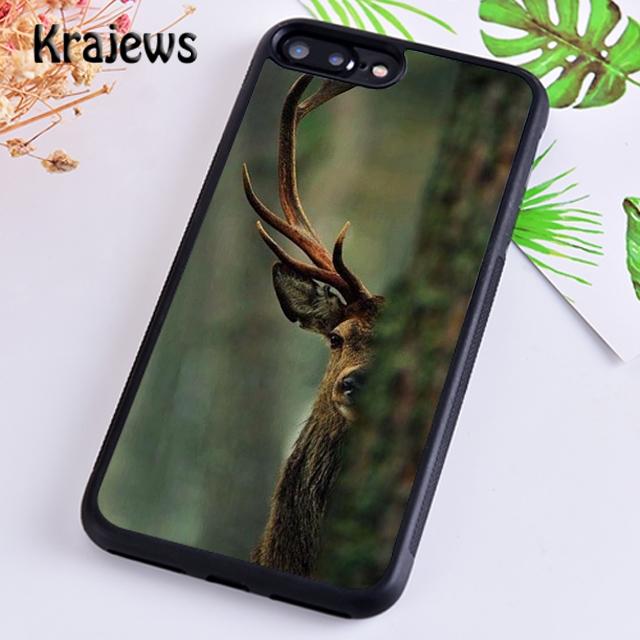 Krajews Carcasă de telefon moale cu motive de cerb și ren pentru iPhone 14, 5, 6s, 7, 8 plus, XR, XS, 11, 12, 13 pro max, Samsung S21, S22ultra Plus