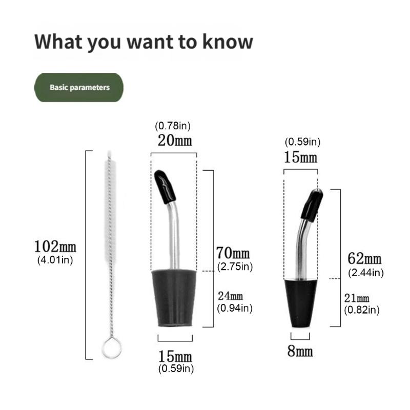 Silicones Spouts with Long Stainless Steel Hose for Easy Deep Water Extraction and Accurate Pouring In Camping Gear