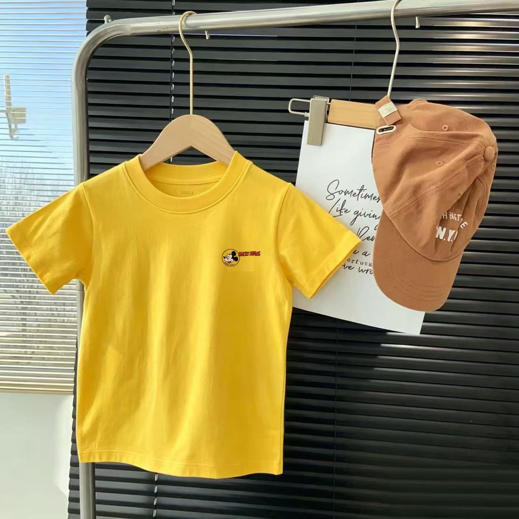 Kids Cotton Cartoon Short Sleeve T Shirt Boys Girls Summer Loose Breathable Top Casual Tee