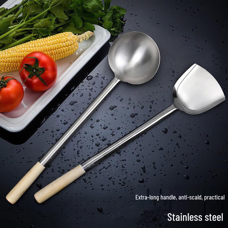 Non-magnetic Stainless Steel Stir-Fry Ladle