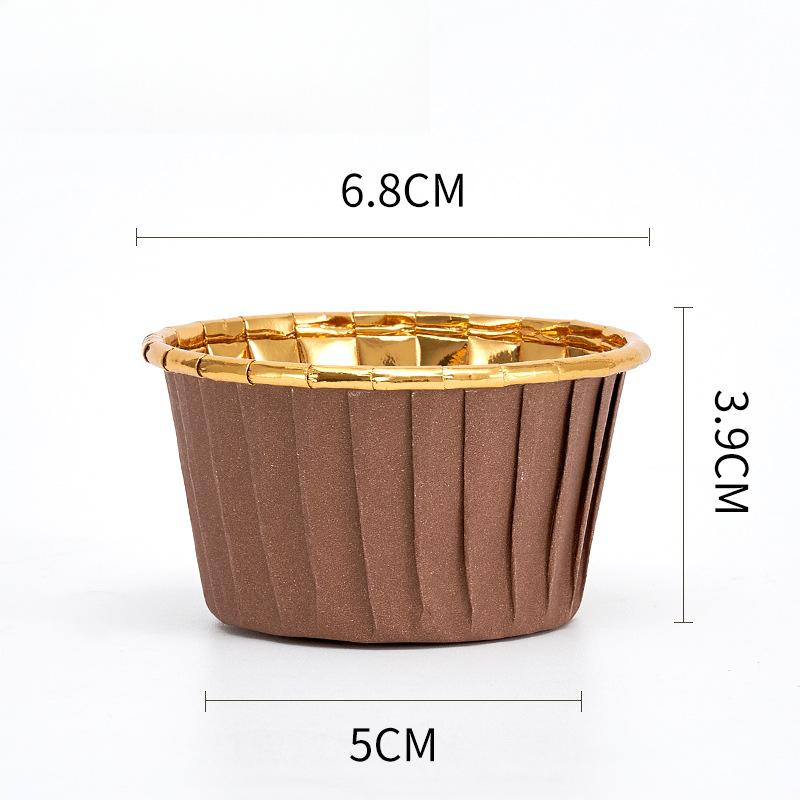 Golden Muffin Cupcake 50pcs Mini Oilproof Liner Cake Paper Cups DIY Cake Tools Party Supplies Pastry Baking Supplies VIE LENTE