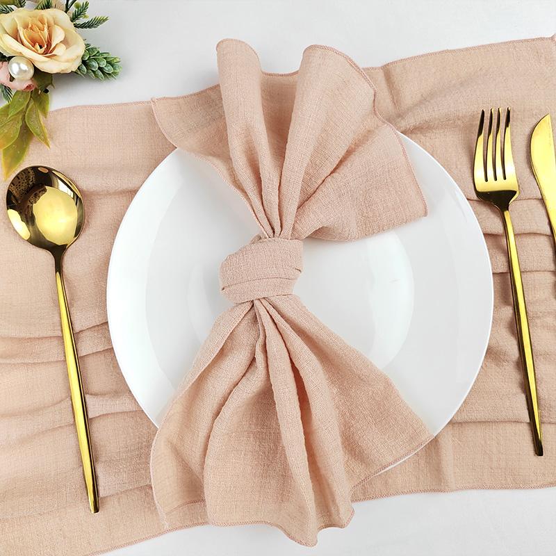 Set of 50 Cotton Cloth Napkins Gauze Fabric 30x30 Cm Factory Outlet Wedding Decor Everyday Use Dinner  Tea Towel Table  Village