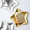 10pcs Five-pointed Star Paper Plate Golden Silver Cake Tray New Dinner Plate  Party Supplies
