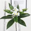 Artificial Frangipani Flower with Long Stems Lifelike Real Touch Artificial Plumeria Flower for Home Party Wedding Bouquet Decor