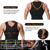 Men Waist Trainer Vest For Weight Loss Neoprene Fitness Corset Body Shaper Zip Sauna Tank Top Workout Shirt Sauna Suit Plus Size