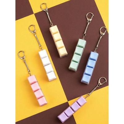1PC Joivida Simple Colorful Keyboard Fidget Toy 4 Keys Cube Stress Relief Keychain For Car Bag Keyring Adult Focus Relaxation Gift