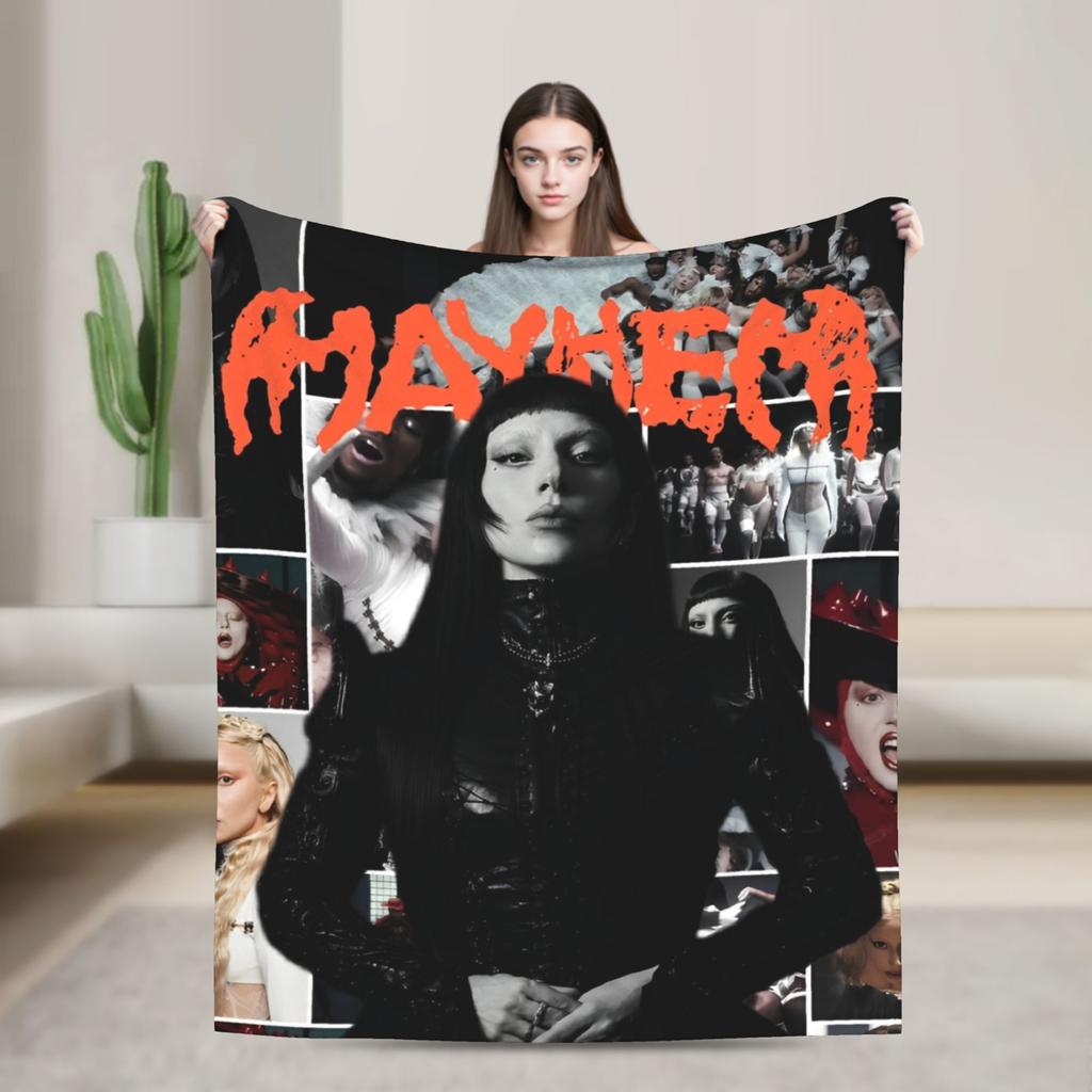 Lady Gaga Mayhem Abracadabra Knitted Blankets Fleece Lady In Red Super Warm Throw Blankets for Bed Bedspread
