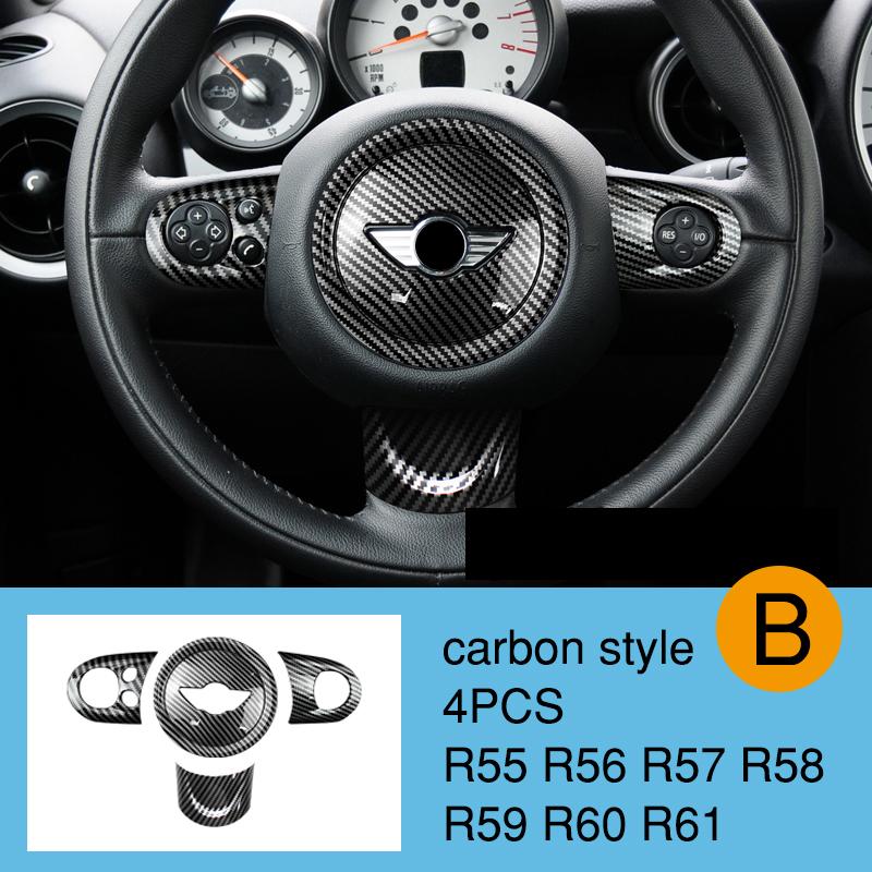 Car Steering Wheel Panel Multimedia Button Decorative Cover For BMW MINI Cooper JCW R55 R56 R57 R58 R59 R60 R61 Car Accessories