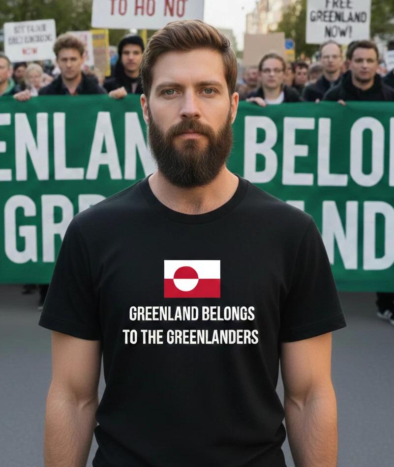 Greenland belongs to the Greenlanders, T- Shirt Mens Black S