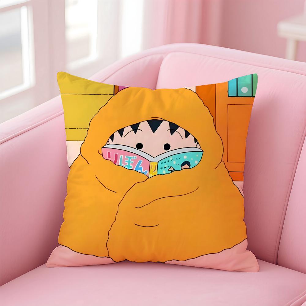 

Cute anime C-Chibi M-Maruko Chan Cushion Cover Comfortable Reversible Pillow Cover Ideal for Car Sofa Bedroom & Beyond 12x12Inch
