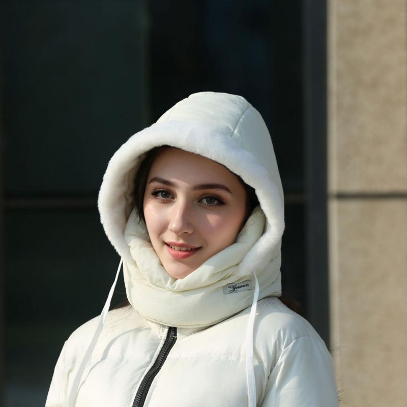 Winter cold-proof men's ear protectors, piled thick scarves, integrated mouth masks, women's electric vehicle thermal cotton hats