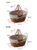 Outdoor Woven Rattan Storage & Picnic Basket with Lid – Ideal for Shopping, Gifts, Eggs & More