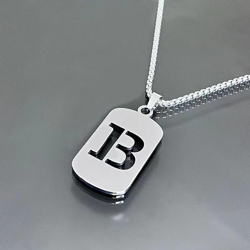 26-Letter English Alphabet Necklace: Simple, Unisex, Trendy Design for Students and Couples