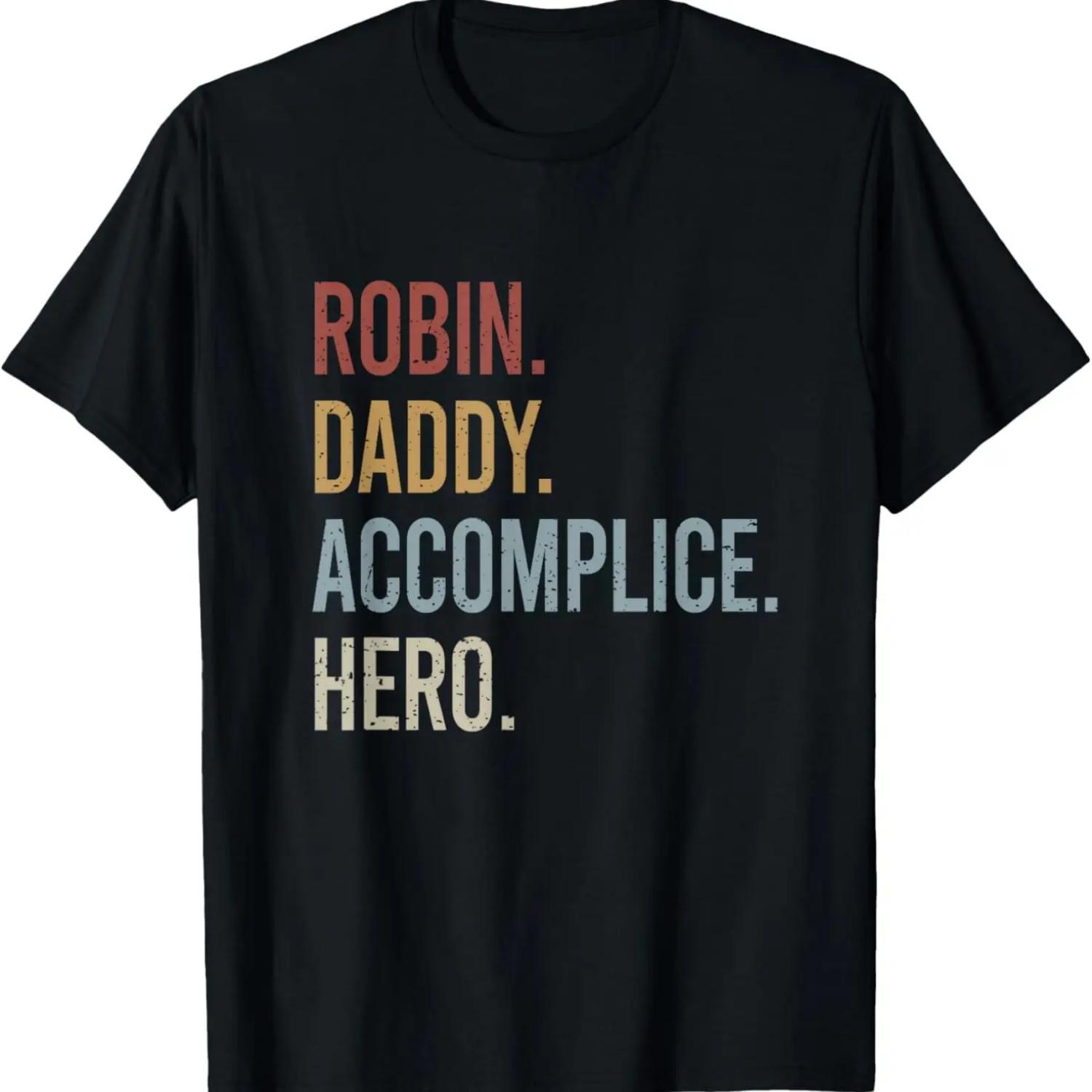 

Robin Daddy Accomplice Hero Retro Style Vintage T-Shirt S чёрный