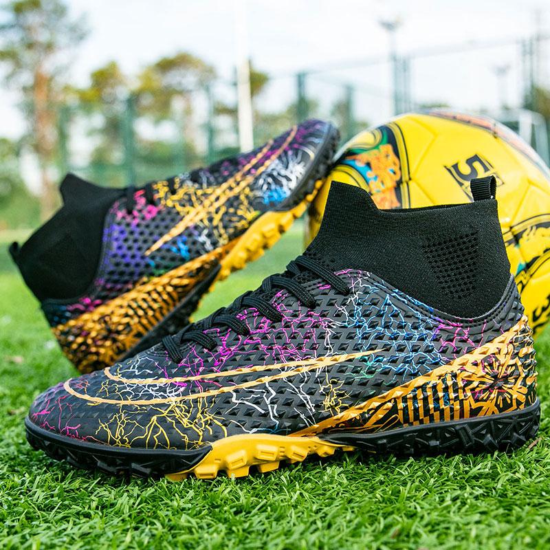 Mens Soccer Kicks Fg/Tf High-Quality Anti-Skid Wear-Resistant Casual Pro Outside Students Grass Practice Football Footwear