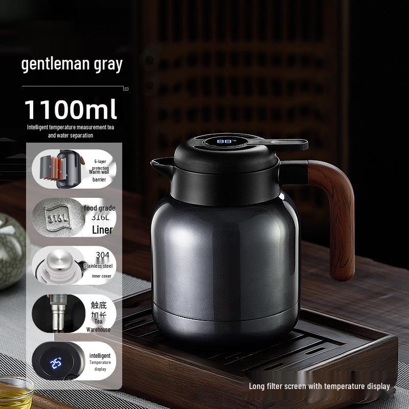 316L Stainless Steel Large-Capacity Thermos Kettle for Tea Brewing and Steeping