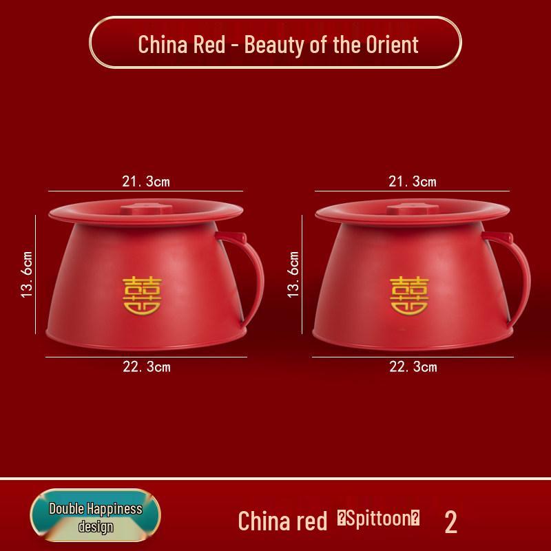 Red Wedding & Housewarming Joy Buckets - Large Plastic Pair in Vibrant Red