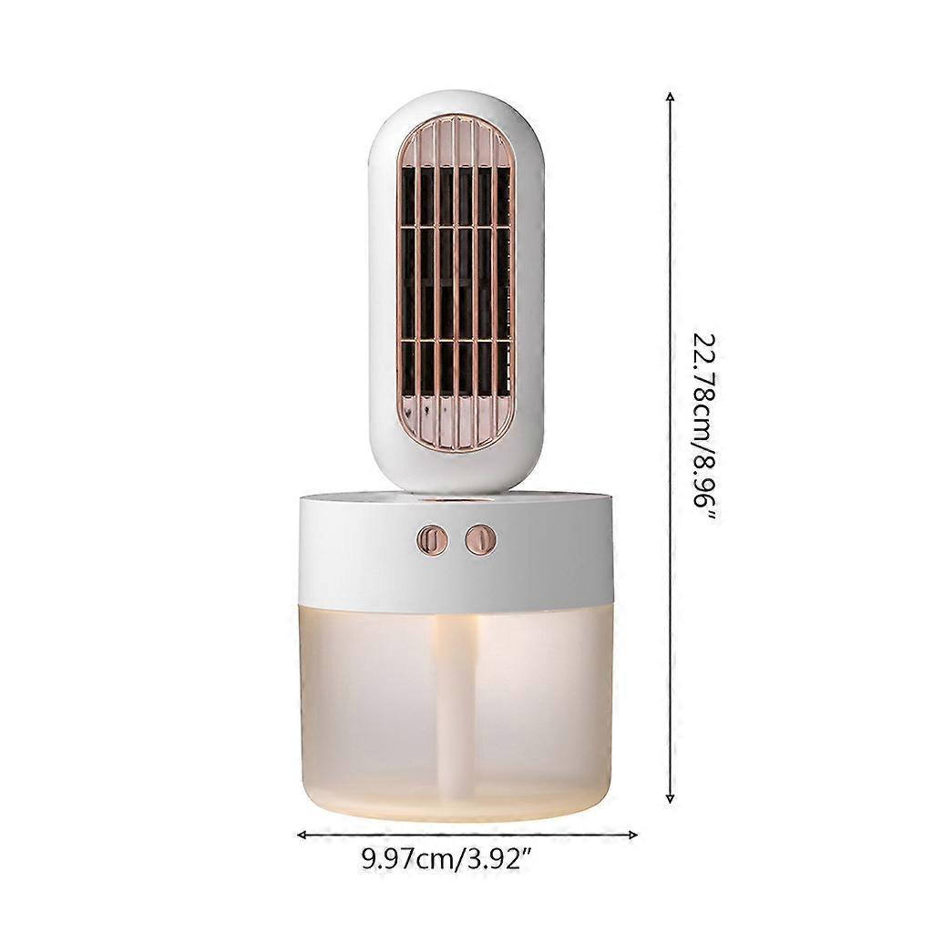 Personal USB Air Cooler Spray Humidifier Cooling Fan Visible Water for Tank