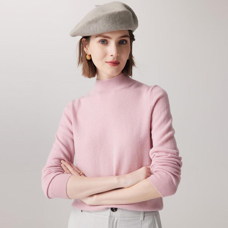 PALUOPO Women's Pure Cashmere High-Neck Base Layer Sweater