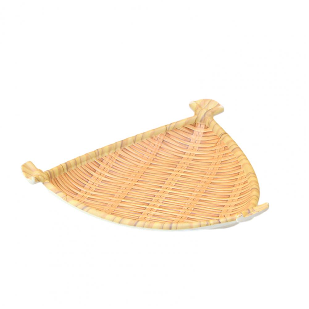 Bamboo Plate  Easy To Clean Round Smooth Edges Bamboo Dinner Plate Set High Temperature Resistant Sustainable Bamboo Tableware