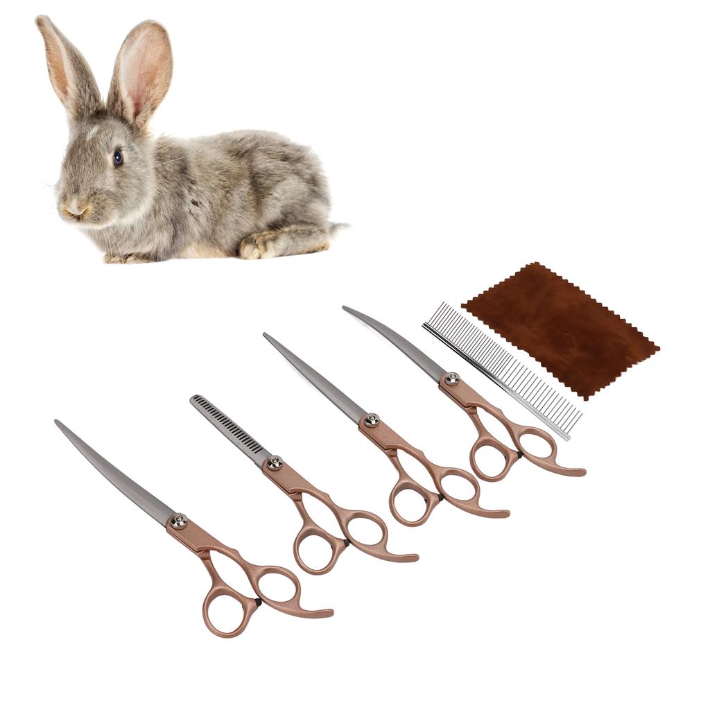 Conjunto de Tesouras para Tosquia de Animais de Estimação 7 Polegadas Tesouras Divididas com Pintura Colorida Conjunto de Tesouras para Aparar Pelo