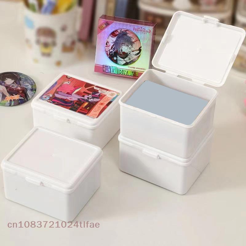 Photography Card Small Card Storage Box New Transparent Plastic Storage Box Desktop Photo Card Badge Miscellaneous Storage