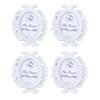 4Pcs Vintage Baroque Oval Photo Frame Mini Resin Picture Display Frame Home Bedroom Desktop Wedding Family Photo Holder Decoration