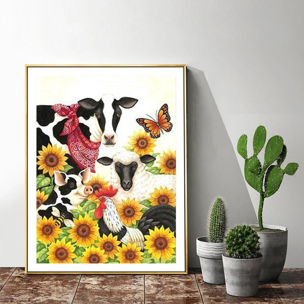Diamant Painting Cow Diamond Art Mosaic Cross-Stitch Diamond Painting Full Drill New Arrivals