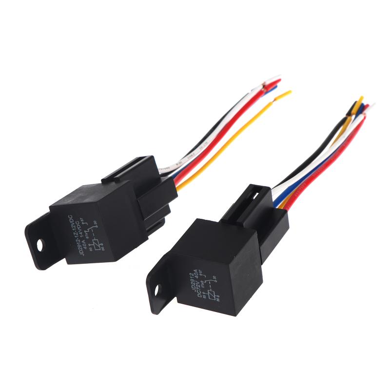 New 12V 24V 36V 48V 60V 72V 4Pin 5Pin 40A Automotive Relay With Interlocking Socket Heavy Duty For Truck Car Van Moto Boat Relay Relays 5