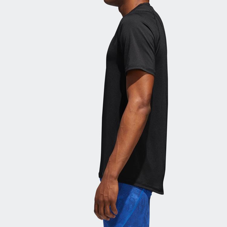 Adidas Solid Color Sports Short Sleeve T-Shirt Men Tops Black CW1959