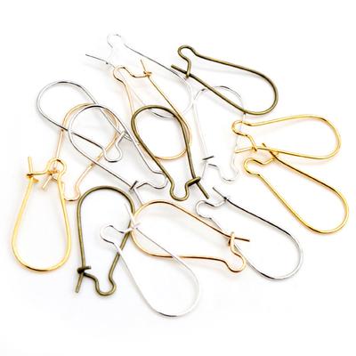 100 Stück/Los 11x24mm/16x38mm/9x18mm Versilbert /Rhodium/Gold Farbe Ohrhaken Ohrbügel Ohrringzubehör DIY Schmuckherstellung