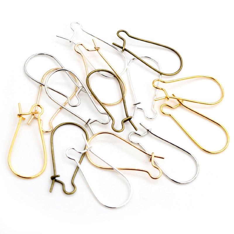 100pcs/Lot 11x24mm/16x38mm/9x18mm Silver Plated /Rhodium/Gold Color Earring Hooks Earring Ear Wires Findings DIY Jewelry Making