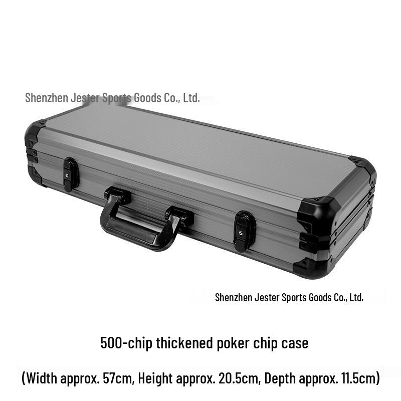 Black and Silver Aluminum Texas Hold'em Chip Storage Case