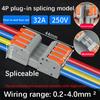 Male Female Docking Mini Quick Wire Connector Universal Compact Electrical Wiring Connectors Push-in Conductor Terminal Block Plug Connectors 4