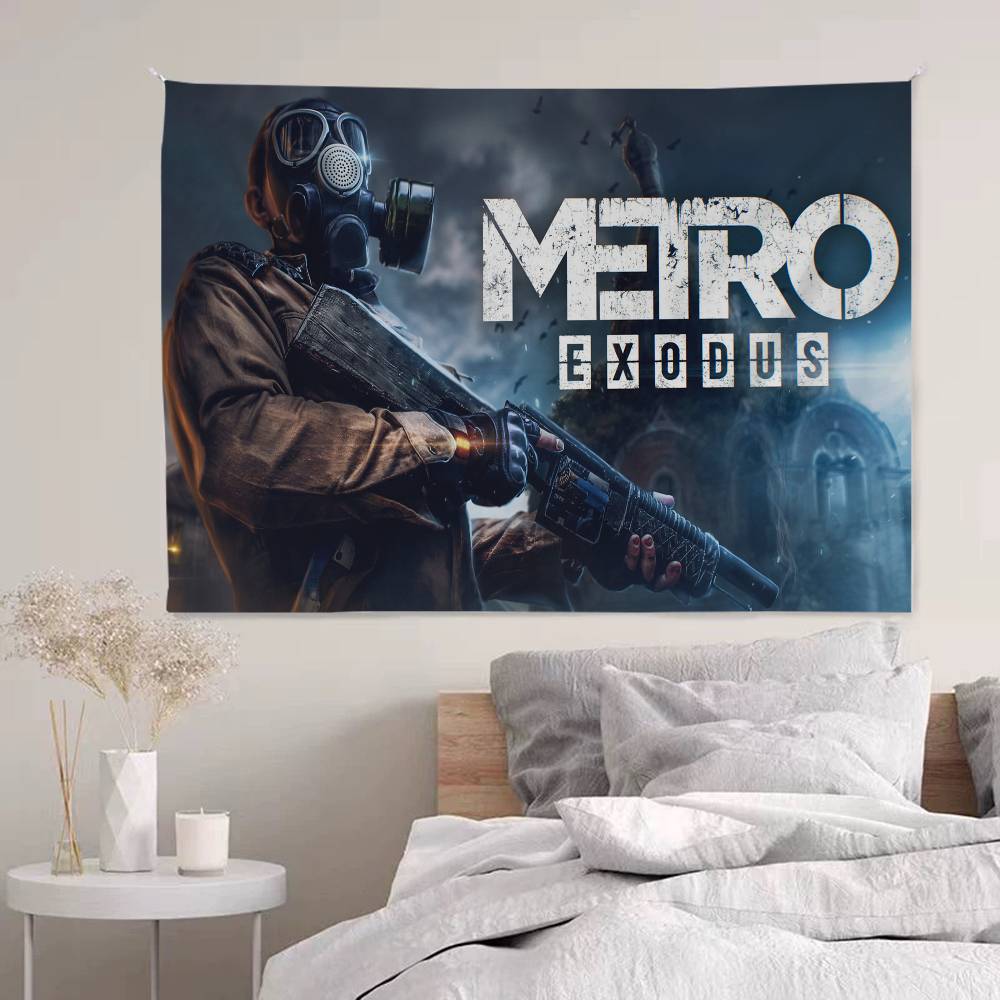 

Видеоигра Metro Exodus Карта Гобелен для Гостиной Дома Общежития Декор Искусство Домашний Декор 74x94cm(29x37in)