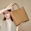 First Layer Cowhide Haute Couture Garden Bag Light Luxury Tote Shoulder Leather High-end Commuter Women's Large-capacity Handbag
